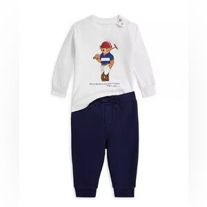 Ralph Lauren Boys' Polo Bear Jersey Tee & Fleece Pant Set